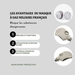 Mask Mania -Mask Mania masque a gaz militaire francais mask mania 42997113815307