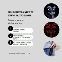 Masque Anonymous Led -Mask Mania masque anonymous led mask mania 42925710967051