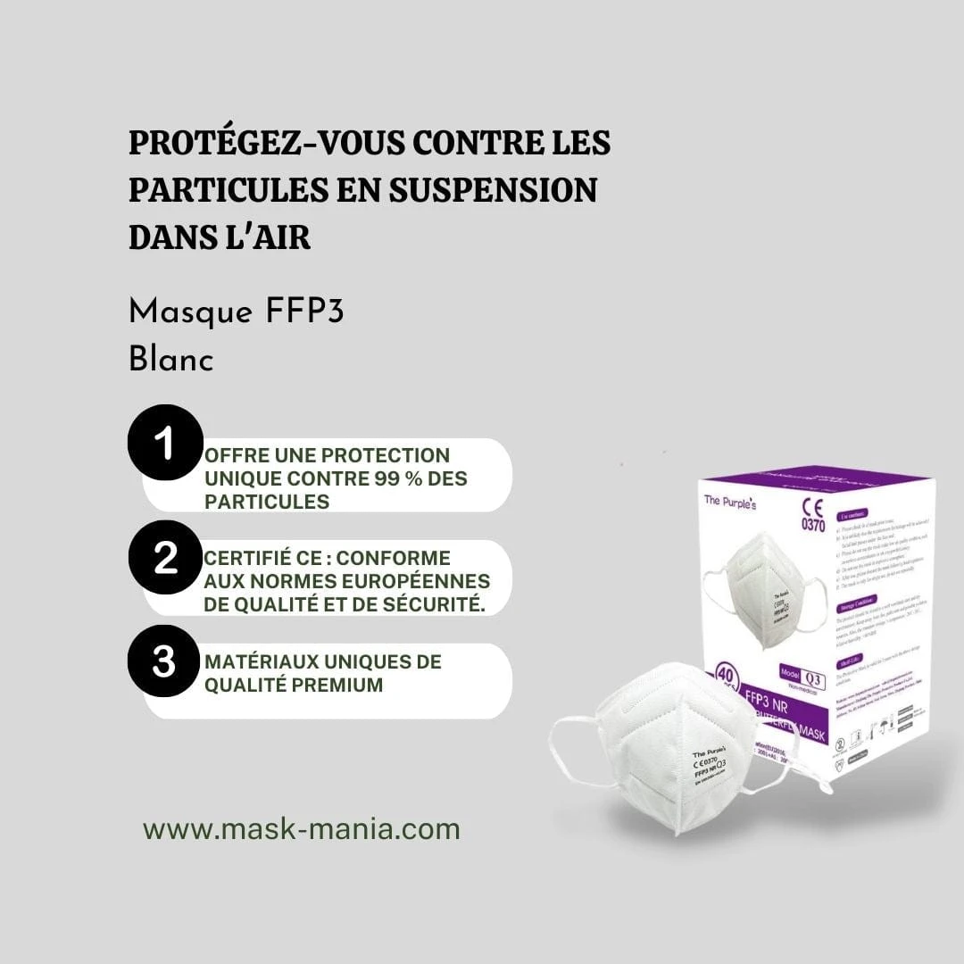 Masque FFP3 Blanc 2 Masque FFP3 Blanc – Image 2