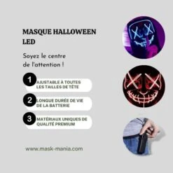 Masque Halloween Led -Mask Mania masque halloween led mask mania boutique en ligne 42923010818315