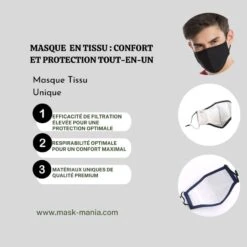 Masque Tissu Rose 5 Masque Tissu Rose -Mask Mania masque tissu rose mask mania rose 42983024754955